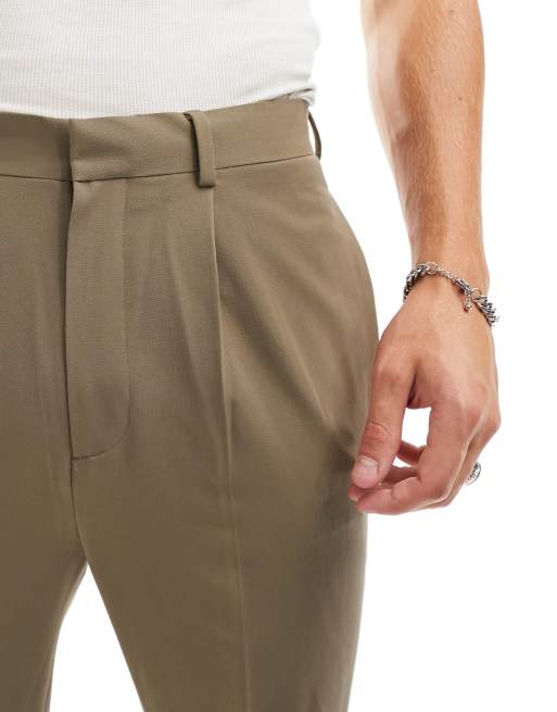 ASOS DESIGN tapered trousers in stone, 5 of 5