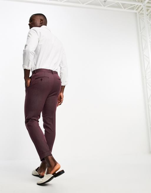 Burgundy chino sale pants