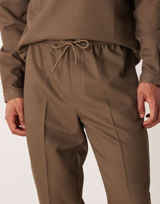 ASOS DESIGN tapered twill pants in khaki (Part of a set), 5 of 5