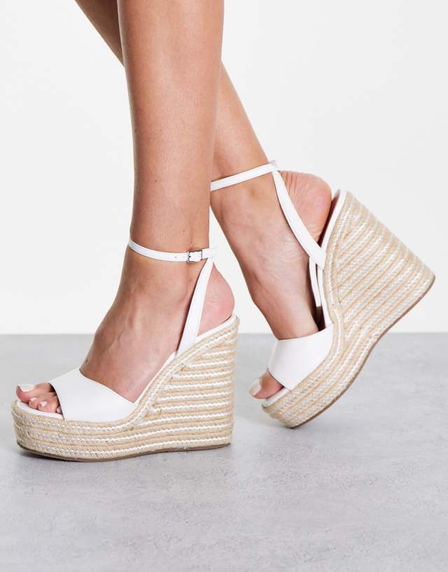 ASOS DESIGN - tasha espadrille wedges in white