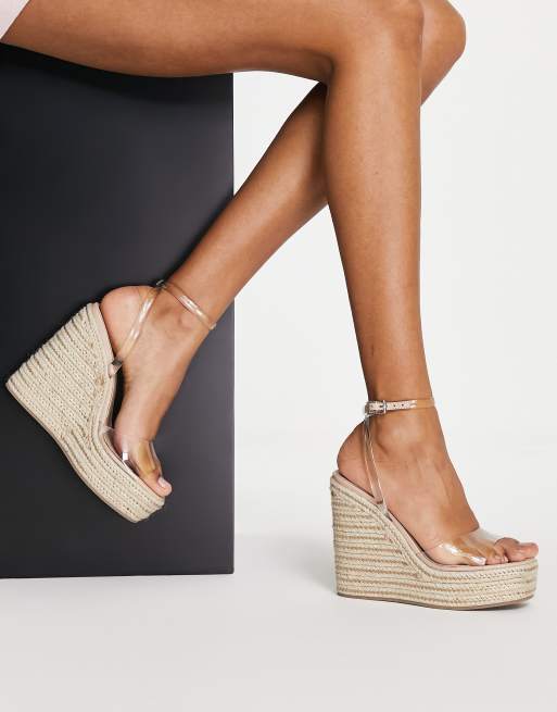 ASOS DESIGN – Tasha – Genomskinliga espadriller med kilklack, 4 av 4