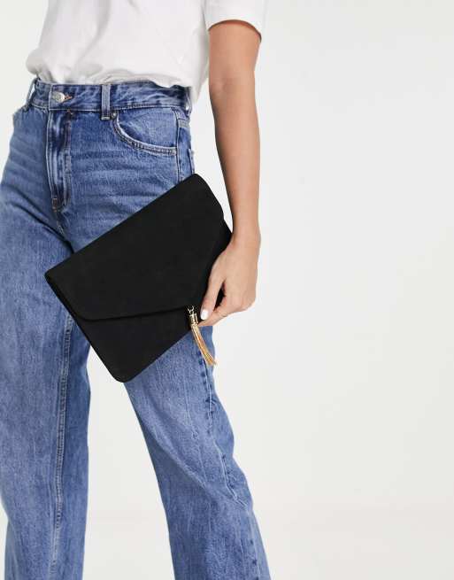 Asos store black clutch