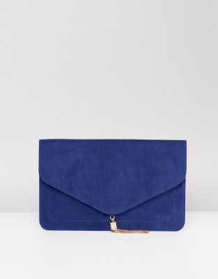 asos blue clutch bag