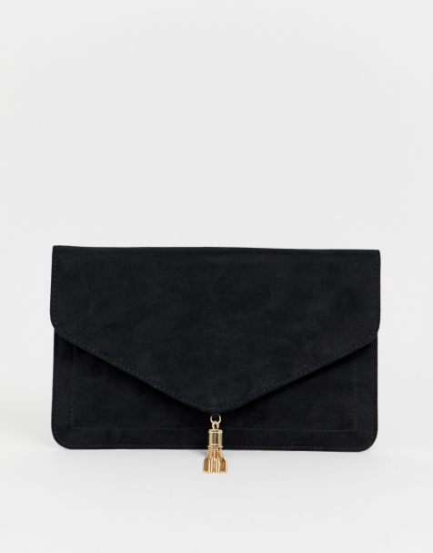 ASOS DESIGN tassel clutch bag