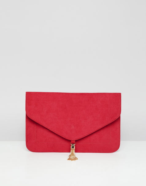 ASOS DESIGN tassel clutch bag