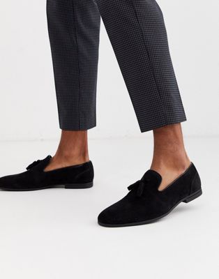 mens black loafer slippers