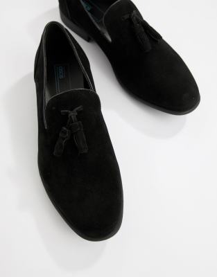 asos black suede loafers