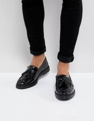 black loafer slip on