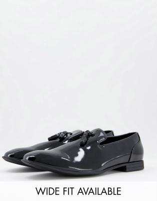 ASOS DESIGN tassel loafers in black patent - ASOS Price Checker