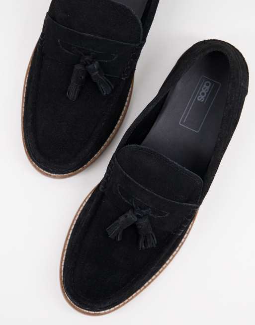 Asos Tassel Loafers In Red Suede With Natural Sole, $65, Asos