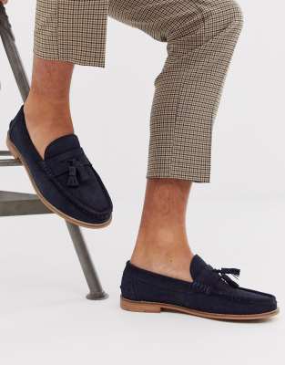 mens black loafers asos