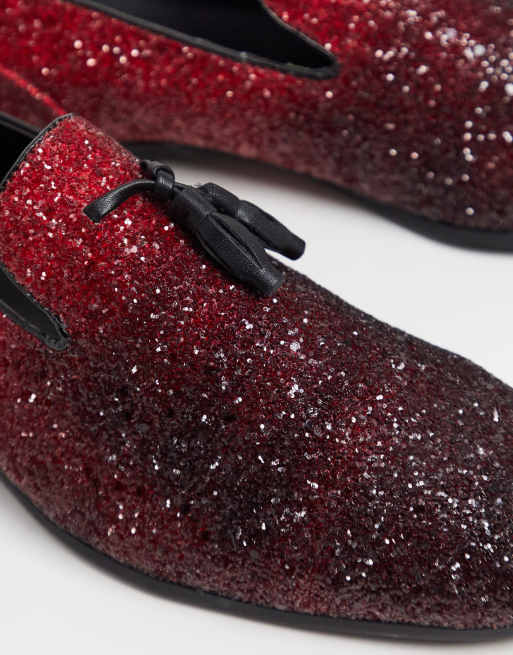 Mens red hot sale sparkle loafers