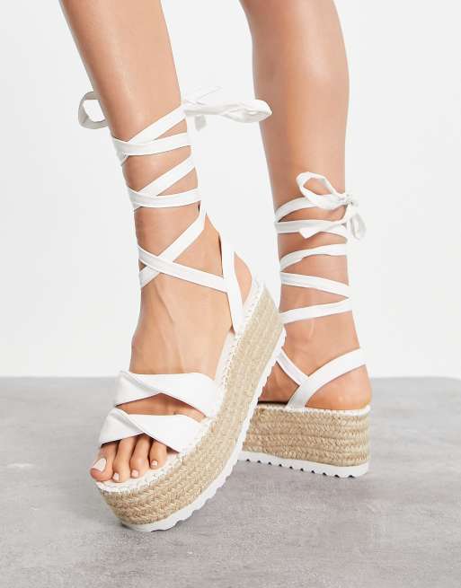 Flatform sandals hot sale tie up