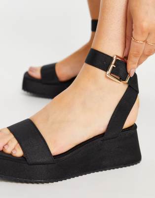 asos black platform sandals