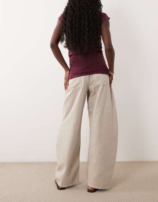 ASOS DESIGN - Taupe jeans med barrel-ben, 3 af 5