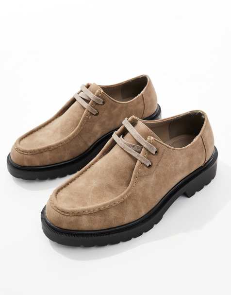 ASOS DESIGN - Taupe sko med snørebånd og apron-tå - view 1