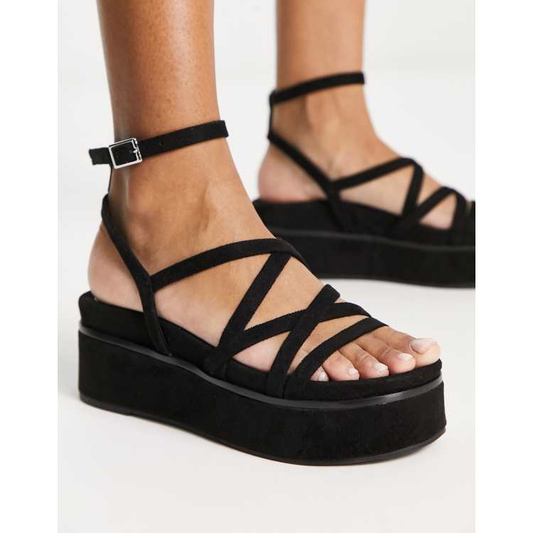 Asos black best sale wedge sandals