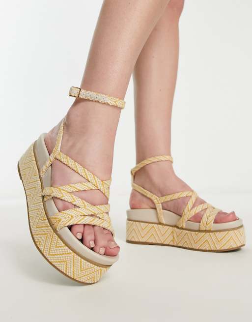 Mustard discount platform sandals