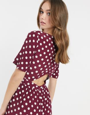 asos burgundy jumpsuit