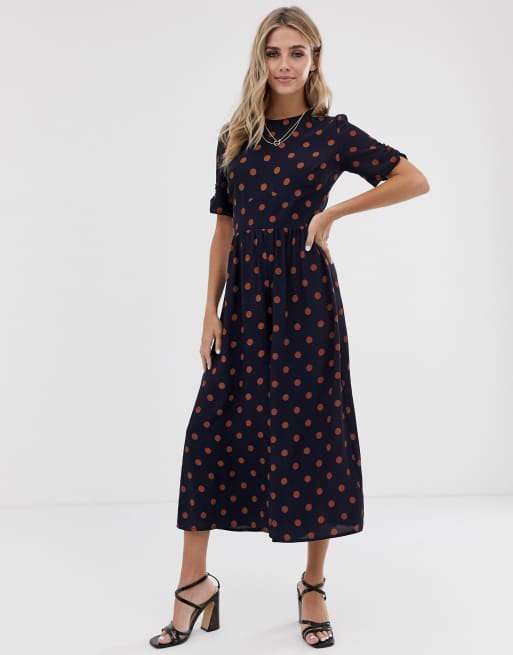 navy polka dot jumpsuit