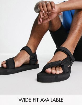 ASOS DESIGN tech sandals in black