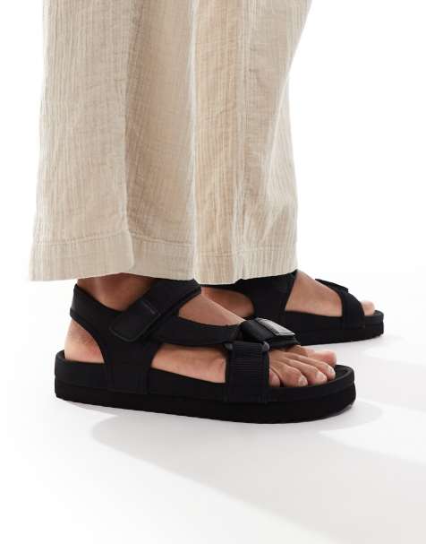 ASOS DESIGN tech sandals in black - view 1