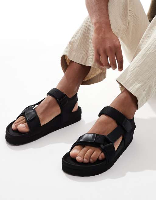 ASOS DESIGN tech sandals in black, 2 of 4