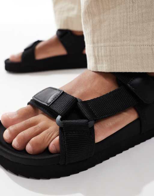 ASOS DESIGN tech sandals in black, 3 of 4