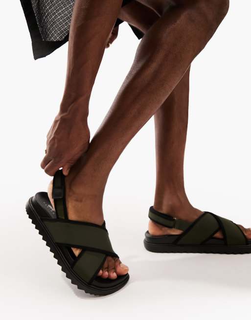 ASOS DESIGN tech sandals in khaki