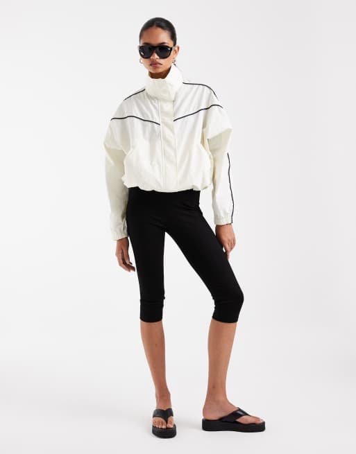 ASOS DESIGN technische windjack met opstaande kraag in ecru, 2 van 4