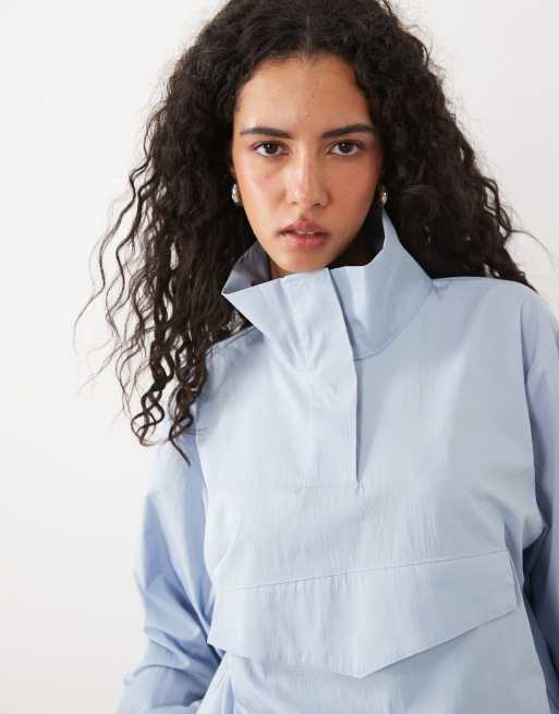 ASOS DESIGN techy funnel neck balloon jacket set in baby blue, 2 of 3