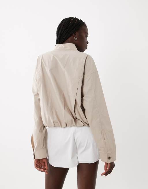 ASOS DESIGN techy runner shorts in ecru co ord, 4 of 5