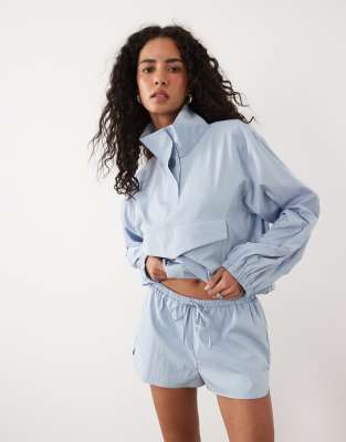 Asos Design Techy Shorts In Blue