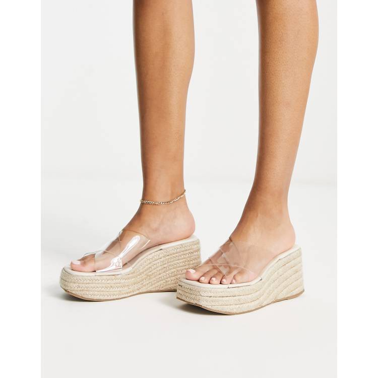 Asos cheap clear wedges