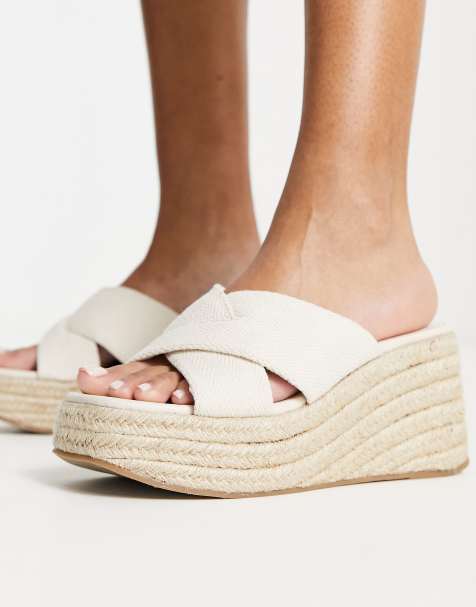 Slip on platform store wedges