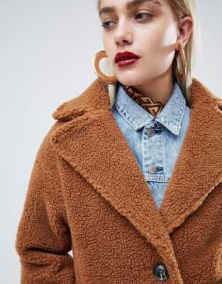 asos petite teddy coat