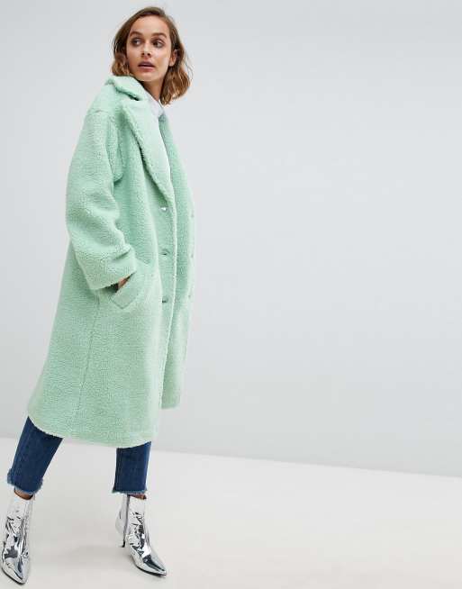 Asos design sale teddy coat