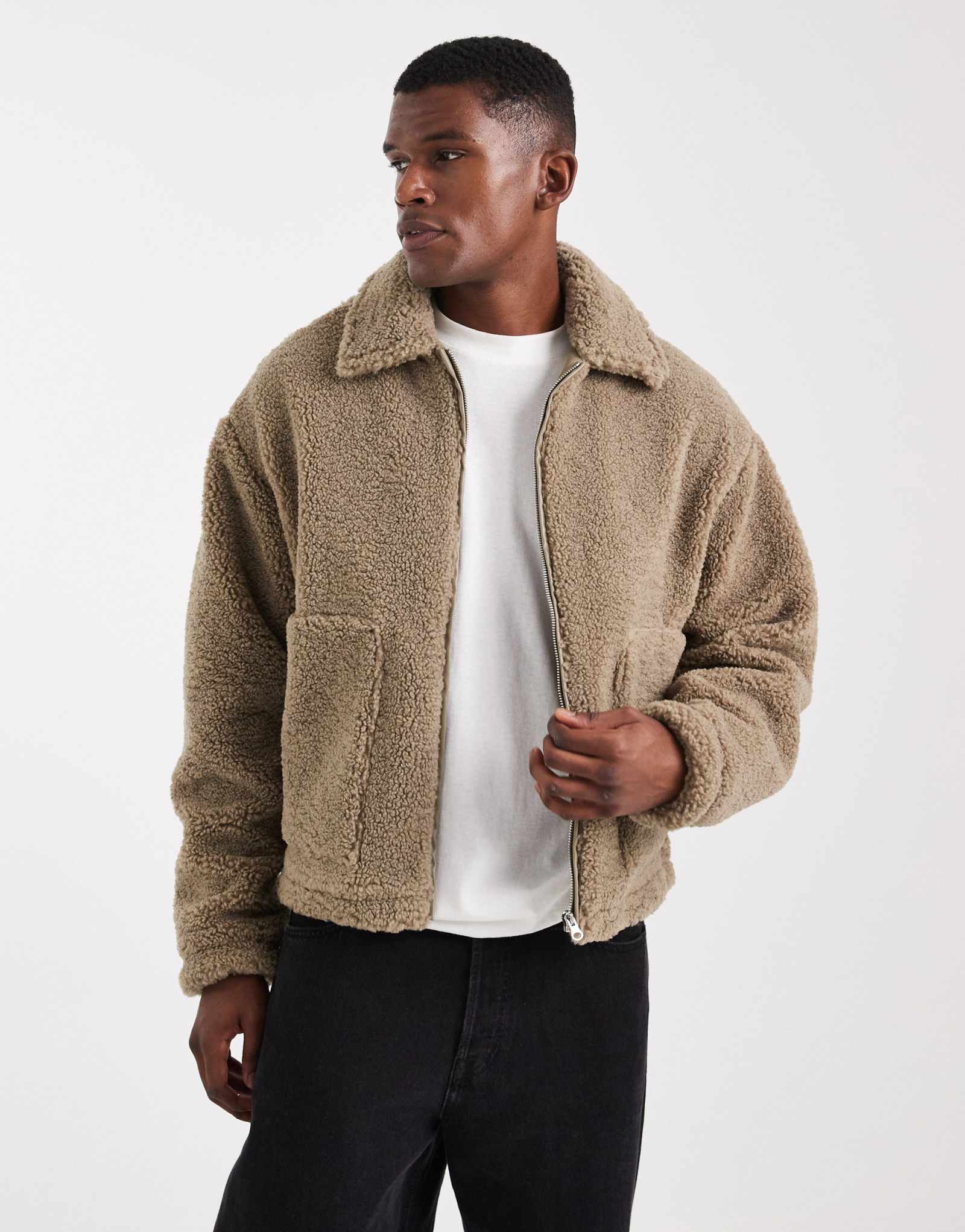 ДИЗАЙНЕРСКАЯ куртка teddy harrington от ASOS из камня 