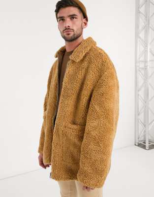 asos design teddy coat