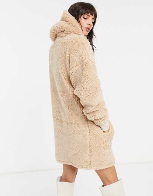 Teddy hoodie dress new arrivals