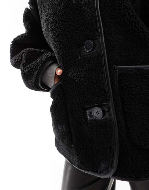 Asos teddy jacke store