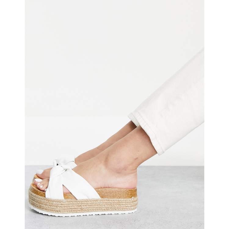 Asos design thear espadrille flatform deals sandals