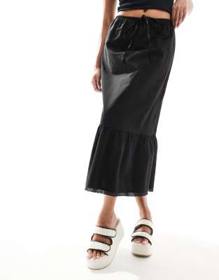 Asos Design Teenager Weave Detail Flatform Mules In Neutral