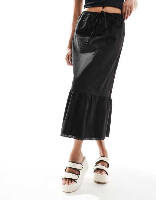 ASOS DESIGN Teenager weave detail flatform mules in natural, 2 of 4