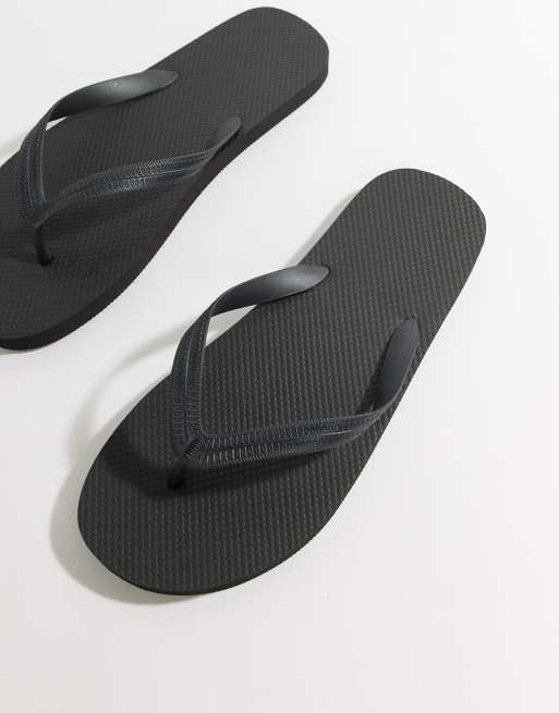 ASOS Design - Teenslippers in zwart