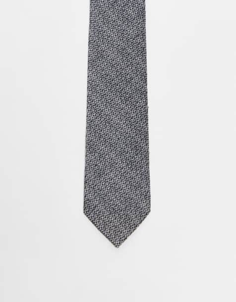 ASOS DESIGN - Tekstureret slips i koksgrå - view 1