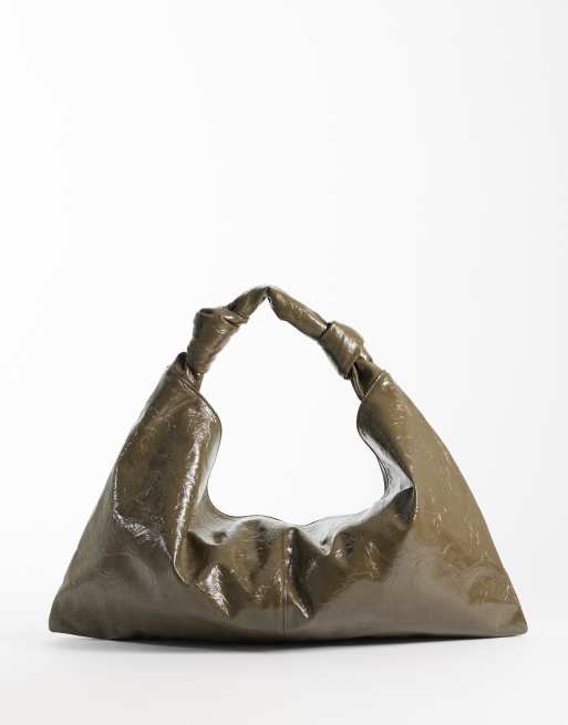 ASOS DESIGN teksturowana luźna torba typu tote w kolorze khaki, 1 z 4