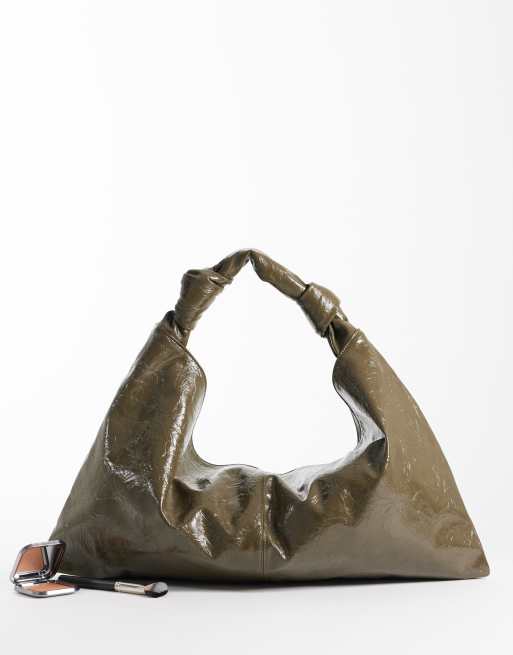 ASOS DESIGN teksturowana luźna torba typu tote w kolorze khaki, 2 z 4