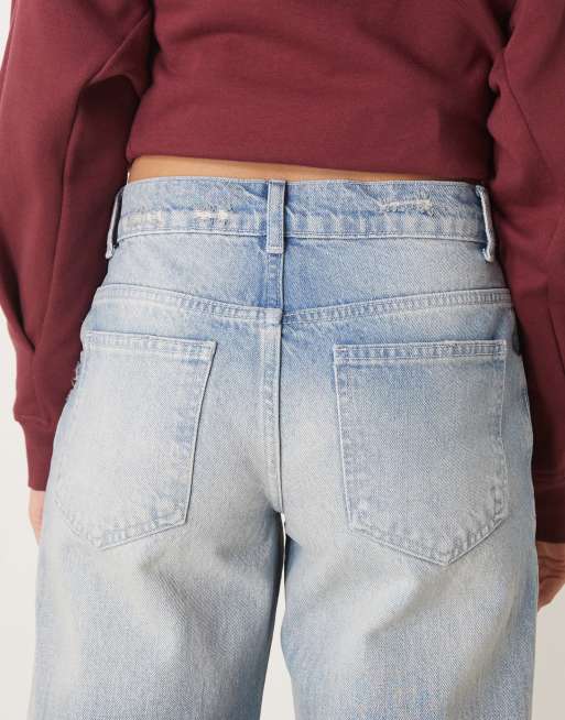 ASOS DESIGN – Teksturowane jeansy baggy z efektem wybielania, 4 z 5