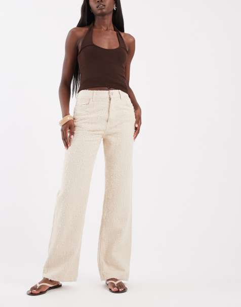 ASOS DESIGN – Teksturowane jeansy z prostymi nogawkami - view 1